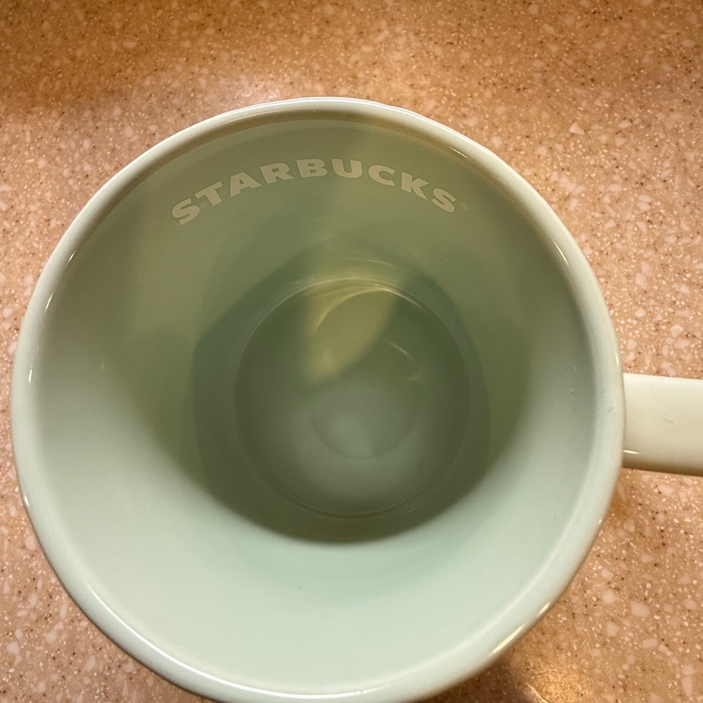 Starbucks Green Ceramic Mug with Swirling Design - Picture 7 of 7